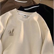 HUNNY BUNNY Unisex T-shirt Men's and women's loose-fitting, loose-fitting, loose-fitting honeycomb w