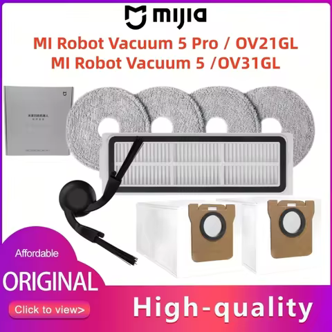 original Mijia Mi Robot Vacuum 5 / OV31GL Accessories Kit For 5 Pro/D109GL Side Brush HEPA Filter Mo