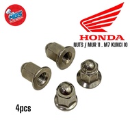 NUTS / NUT CAP 11 M7 KEY 10 NUT BOLT EXHAUST HEAD HONDA GENIO BEAT PCX SUPRA GRAND DSB SUITABLE FOR 
