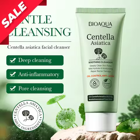 BIOAQUA Centella Asiatica Facial Cleanser Oil Control Moisturizing Face Cleansing Face Wash Foam Fac