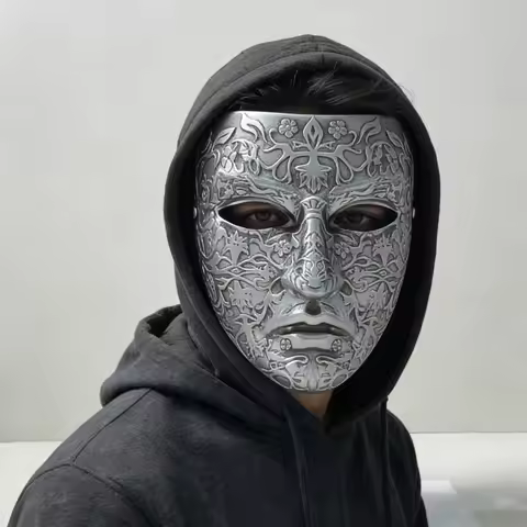 Baldwin IV of Jerusalem Costume Mask Resin Ancient Embroidered Mask for Women Men Easter Mardi Gras 