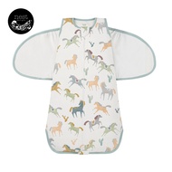 Nest Designs Organic Cotton Swaddle Sleep Bag 0.5 Tog (With Wing 1.0 Tog)