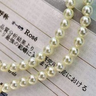 -5.5mm真科研akoya無調色Rose項鍊精緻與美好的緊密相連輕輕掛在頸間綻放光輝近圓極光，基本無瑕疵帶真科研大證