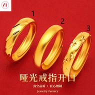 XT Jewellery Korea 24k Narrow Face Ring Couple Woman 916 Original Gold Plated