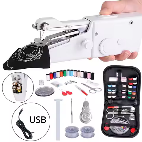Portable Sewing Machine Manual Domestic Sewing Machine Presser Foot Handheld Rope-free Electric Quic