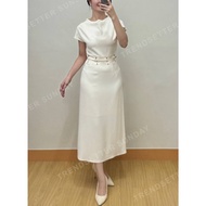 Cream Elegant Midi Dress | Graduation • Oath Taking • Civil Wedding Dress • Formal Dress