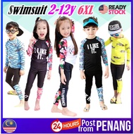 [#8]🇲🇾PENANG STOCK Kids Boy Long Sleeve Long Pants Swimsuits Baby Sharks Swimwear Baju Mandi Renang 