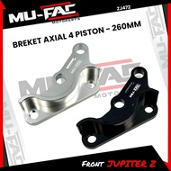 4-PISTON CALIPER BRACKET 260mm FULL CNC POTBIG FOR JUPITER Z VIXION F1ZR BURHAN VEGA OLD 125Z ETC. M