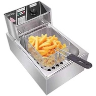 CCC Double Tub Deep Oil Fryer 6L Electric Stainless Steel Home Cooking Essential Deep Fryer Electric