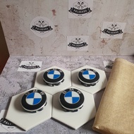 Dop Roda BMW 320i 520i 550i 58mm Putih Biru Harga Satuan / Dop Velg BMW 320i 520i 550i 58mm