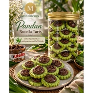 MEL'S KITCHEN - PANDAN NUTELLA TARTS | EGGLESS | PANDAN FLAVOUR