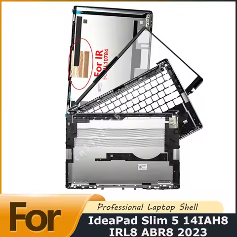 New Laptop Screen Back Cover Bezel/ Palmrest touchpad Bottom Replacement For IdeaPad Slim 5 14IAH8 1