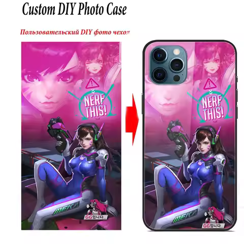 Custom Personalised Photo Glass Case For iphone 13 Pro Clear Cover DIY Picture Text For iphone 14 Pl