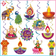 2024 NEW Happy Diwali Spiral Hanging Charm Deepavali Festival Gift Decoration Wholesale