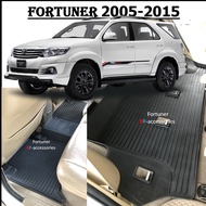 ผ้ายางปูพื้นรถยนต์ ถาดยางปูพื้น พรมปูพื้นรถ TOYOTA  FORTUNER  ฟอร์จูนเนอร์ 05 06 07 08 09 10 12 13 1