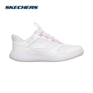 Skechers Girls Slip-ins GOrun 400 V2 Tetra Speed Shoes - 303855L-WHT Air-Cooled Memory Foam