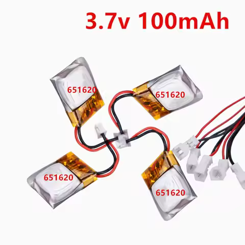 3.7v 100mah Lipo Battery For FQ777-124 Wltoys V272 V282 V292, 1s 3.7 v 651620 Bateria For Hubsan Q4 