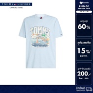 Tommy Hilfiger เสื้อยืด ผู้ชาย รุ่น DM0DM21867 C3Q - สีน้ำเงิน ทรง Relaxed Fit