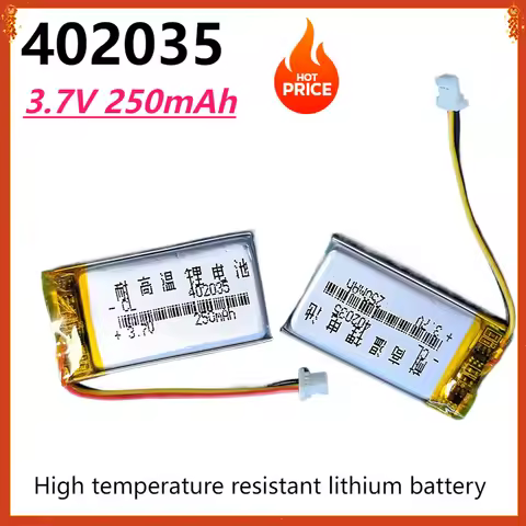 10 PCS/5PCS 3.7V 250mAh Lipo Rechargeable Battery 402035 + 1.25mm 3Pin Plug for Driving Recorder Hea