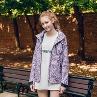 全新ONE BOY迷彩紫 女款M-L機能防潑水會呼吸的衝鋒衣 外套 防風連帽外套  透氣