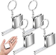 Quelay Mini Measuring Tape Metal Keychain Tape Measure up to 51.97 Inches/ 4.33 ft Small Retractable