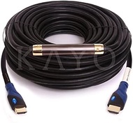 HDMI Cable 100 FT 4K CL3 Rated(In-Wall Installation)-KAYO High Speed HDMI2.0(100FEET/30M)Extra Long 