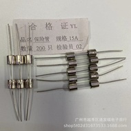 Induction Cooker Glass Fuse Tube Wire 5 * 20MM 10A 15A250V 12A with Lead Foot with Lead Fuse