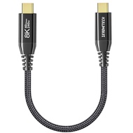 Short USB C Cable 40Gbps Data Transfer 240W PD Fast Charging 8K@60Hz USB C 3.2 Cable for Monitor,Com