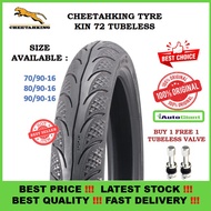 TAYAR  CHEETAHKING KIN72   *MAXXIS DIAMOND* 70/90-16, 80/90-16, 90/90-16 TUBELESS TYRE