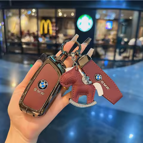 Leather Car Remote Key Case Cover Shell For BMW 7 Series G70 G09 XM U06 G81 M3 2023 i7 X7 G07 LCI iX