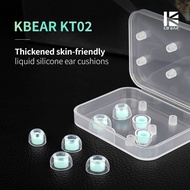 KBEAR KT02 4 Pairs Liquid Silicone Eartips Soft Earplugs Suitable for In-ear IEM Earphone I3 MK3
