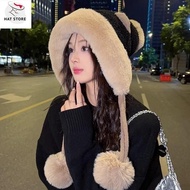 Cute Welded PC Ear Warmer Soft Rabbit Fur Hood (MDP080HATSTORE) Women