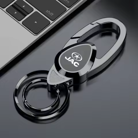 Metal Car Key Ring Double Loop Holder Auto Interior Gift Accessories for JAC J2 J3 J5 J6 S3 S5 T8 Re