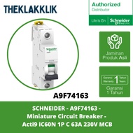 SCHNEIDER - A9F74163 - MCB Acti9 iC60N - 1P 63A - Curve C - 230V