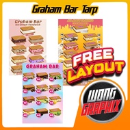 CUSTOMIZED GRAHAM BAR TARPAULIN WITH FREE LAYOUT HIGH QUALITY 10 OZ PRINT