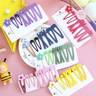 Set 7 Klip Rambut / Hyuna Wind Flower 7 Hairpin Set Cute Creamy BB Clip Frosted Texture Cross Hairpi