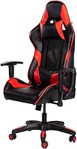 SMLZV PU Leather Gaming Chair,Ergonomic Computer Chairs with Headrest and Lumbar Support,Rotating Lifting Armrest,Adjustable Height Tilt Home Office Desk Chairs (Color : Red)