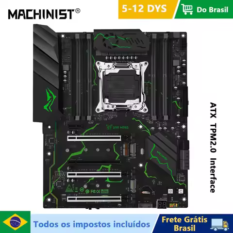MACHINIST MR9S X99 ATX Motherboard TPM 2.0 Support LGA 2011-3 E5 V3/V4 CPU DDR4 RAM Four-channel NVM