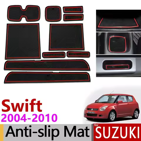 Anti-Slip Gate Slot Mat Rubber Coaster for Suzuki Swift 2004 2005 2006 2007 2008 2009 2010 Maruti Sp