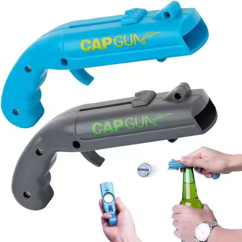 Creative Bottle Opener Cap Launcher Pistol Shooting Beer Cap Gun Novelty Bar Tool Multifunctional Ha