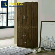 Happy Box Furniture : 2 Door 2 Drawers Wardrobe / Cabinet / Almari Baju