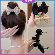 Korean Satin Hair Claw Jepitan Jedai Korea Jepit Rambut Pita Klip Rambut Sederhana Klip Jaring Kepal