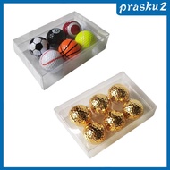[Prasku2] 6 Novelty Golf Balls, Fun Gifts, Collectible, 1.68 Inch, Boxed, Funny Golf Accessories for
