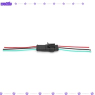WATTLE 5 Sets Car Electrical Connector, With Wire 3 Pin Waterproof Connector, Generic Waterproof Wir