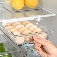 K-88/ TransparentPETTrack Slide Drawer with Groove Refrigerator Egg Crisper Fruit and Vegetable Organizing Storage Box W