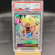 PSA10 DIY ONE PIECE Rating Card MONKEY D.LUFFY MANGA ALT.ART EB02-061 EN Collection Card Copy 10Poin