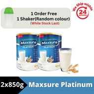 1 order free 1 shaker [Twin Pack Promo] Genexis Nutrition Maxsure Platinum 850g X 2 Tin
