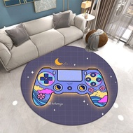 Gaming Carpet Living Room Modern Round 3D Carpets Game Console Rug for Bedroom Boys Chair Mat Kids P