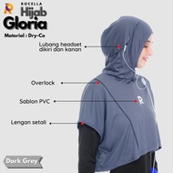Hijab Sport Gloria Rocella | Jilbab Olahraga | Kerudung Rompi Syari Lubang Telinga | Vest Hijab Kaos