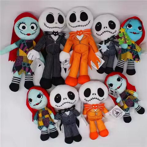 1piece Disney Tim Burton’s Nightmare Before Christmas Sally and jack Plush Toys Halloween Gifts Vale